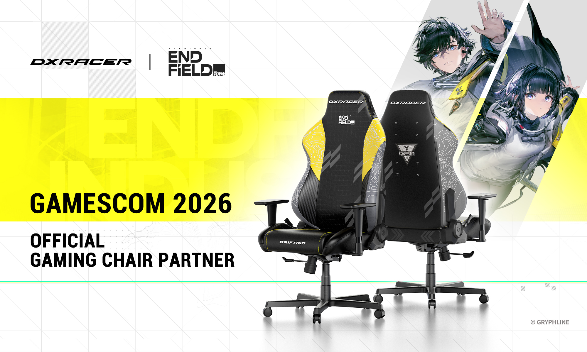 DXRacer Drifting Series gaming chair at Arknights Endfield gamescom 2026
