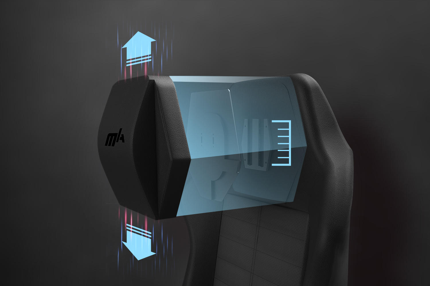 RAIL-MOUNTED HEADREST