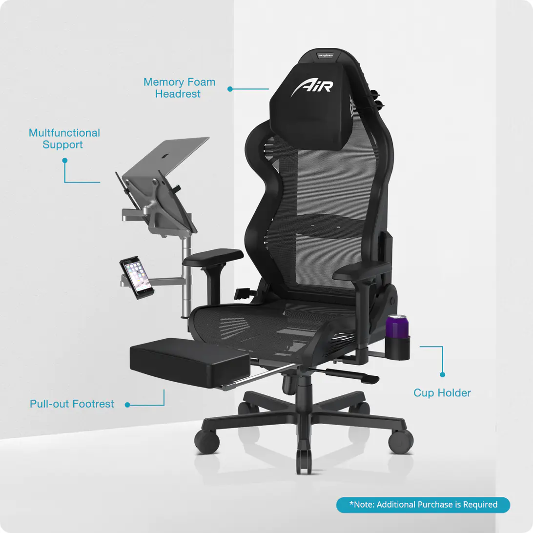 Inheriting the leading-edge modular design of the gorgeous Master Chair, the Air Pro offers users the same modular parts for an elevated and revolutionary gaming experience.