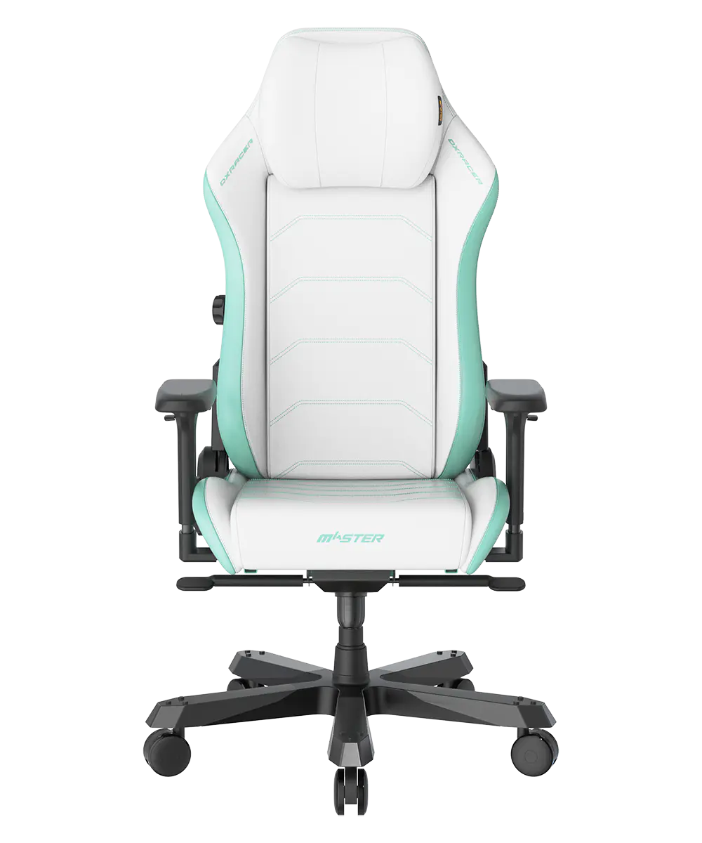 White & Cyan Gaming Chair Plus / XL Silicone Leatherette