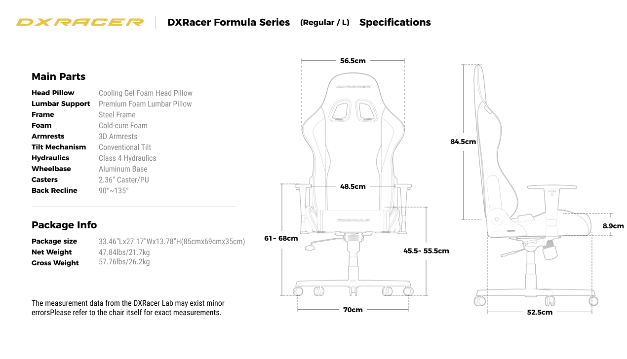 Technical Specifications (Regular / L) 