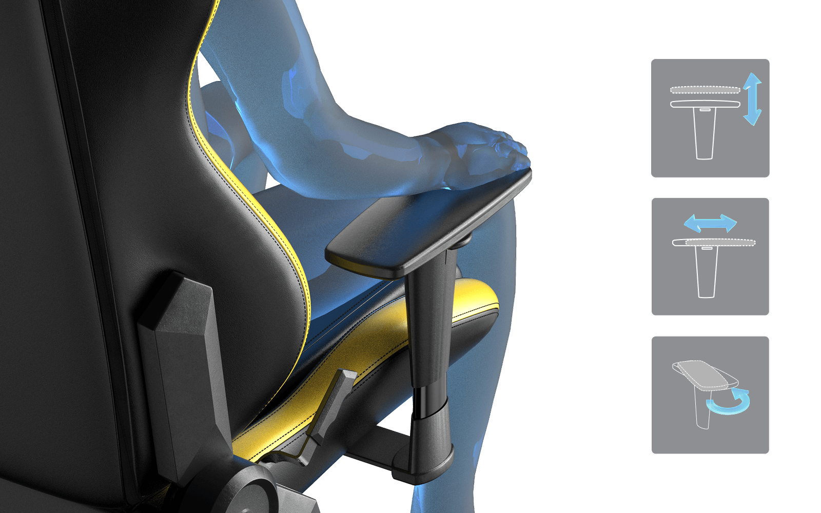 Reclining Gaming Chairs | Drifting Series Black Yellow EPU