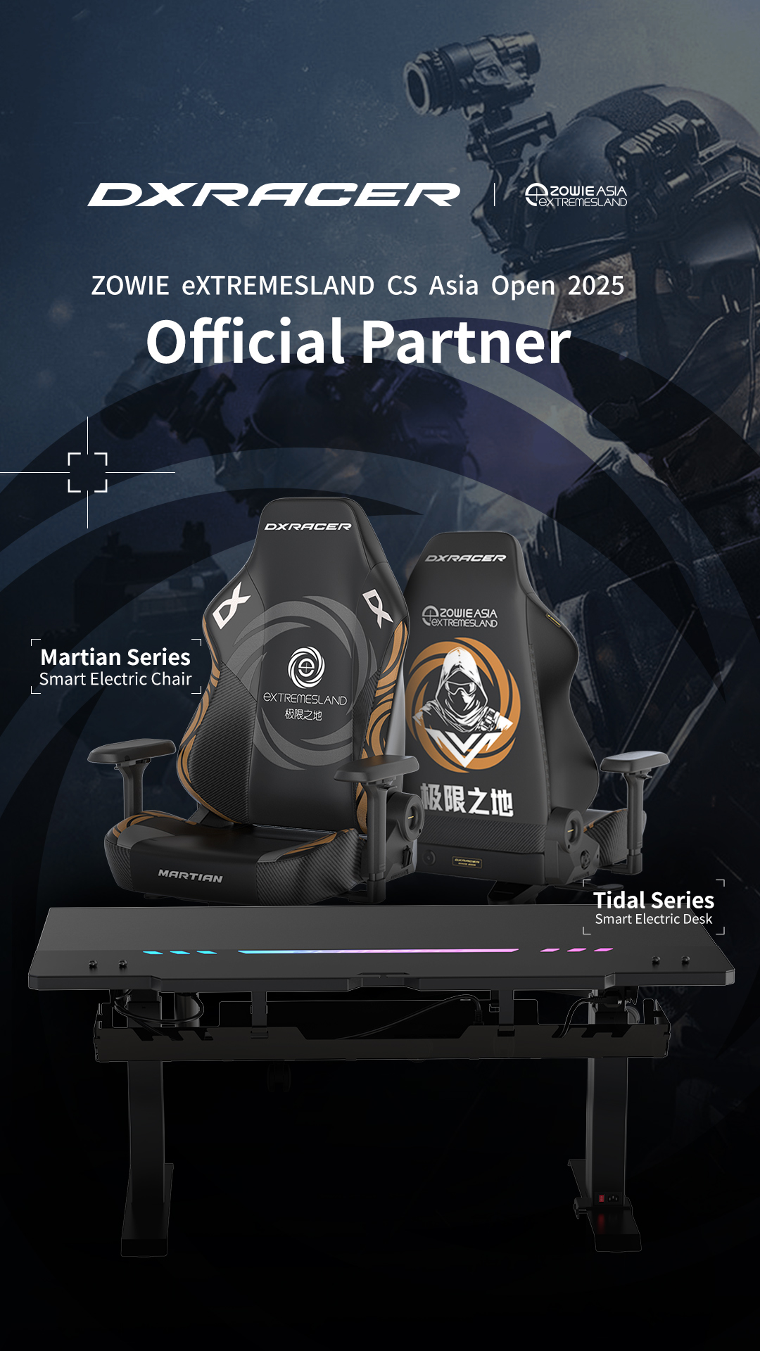 DXRacer Joins Hands with Esports Frontier Tournament Once Again, Escorting the CS Asia Open Finals