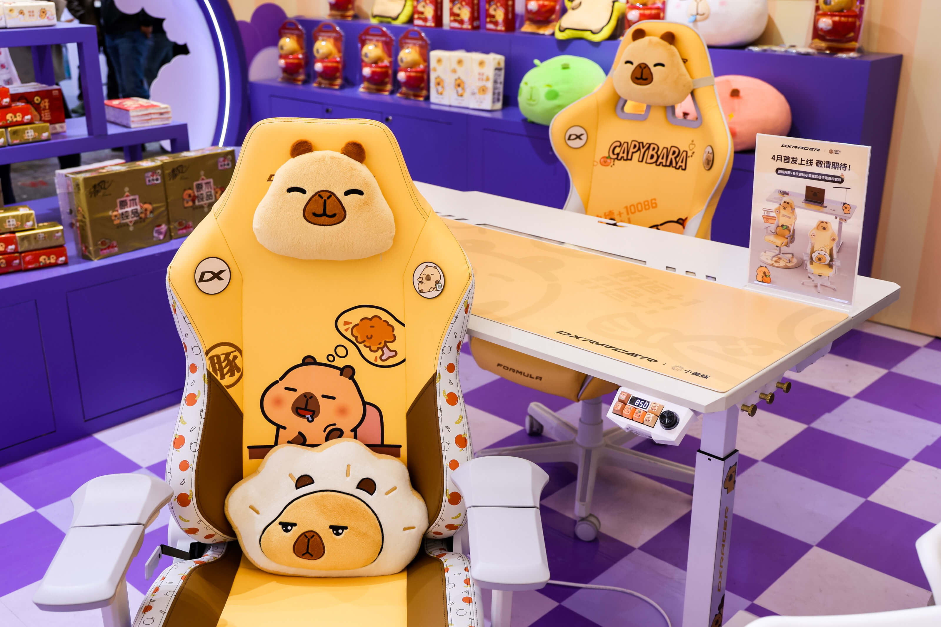 DXRACER × Capybara Gaming Chairs Unveiled at 11th China (Shanghai) International IP Licensing Industry Expo