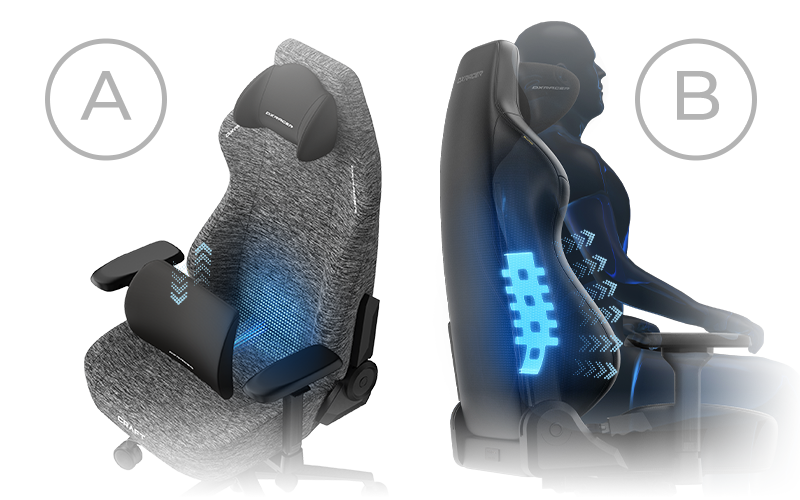 Magnetic Lumbar Support / 2D Integrated Lumbar Support