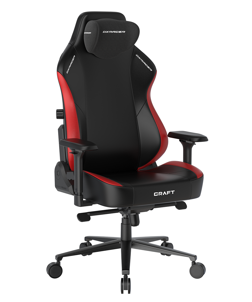Black & Red Gaming Chair | Regular / L | EPU Leatherette | Craft Series |  DXRacer USA