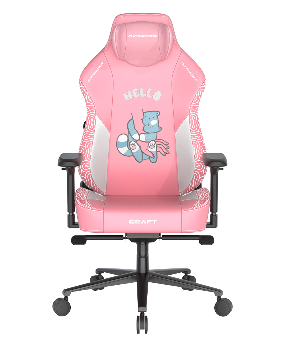Embroidery Pastel Gaming Chair Footrest Reclining Backrest Armrest