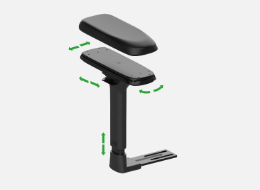 4D Armrests with Top Replacement System