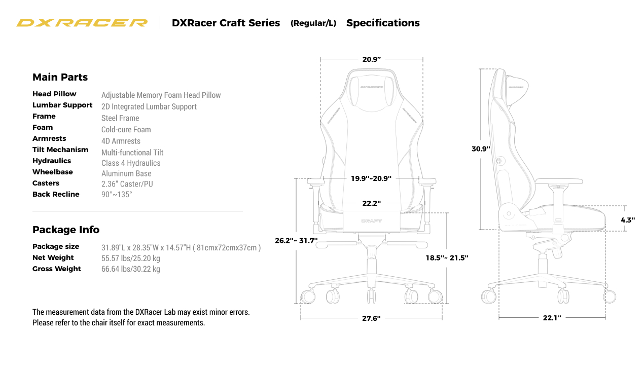 Technical Specifications(Regular/L)