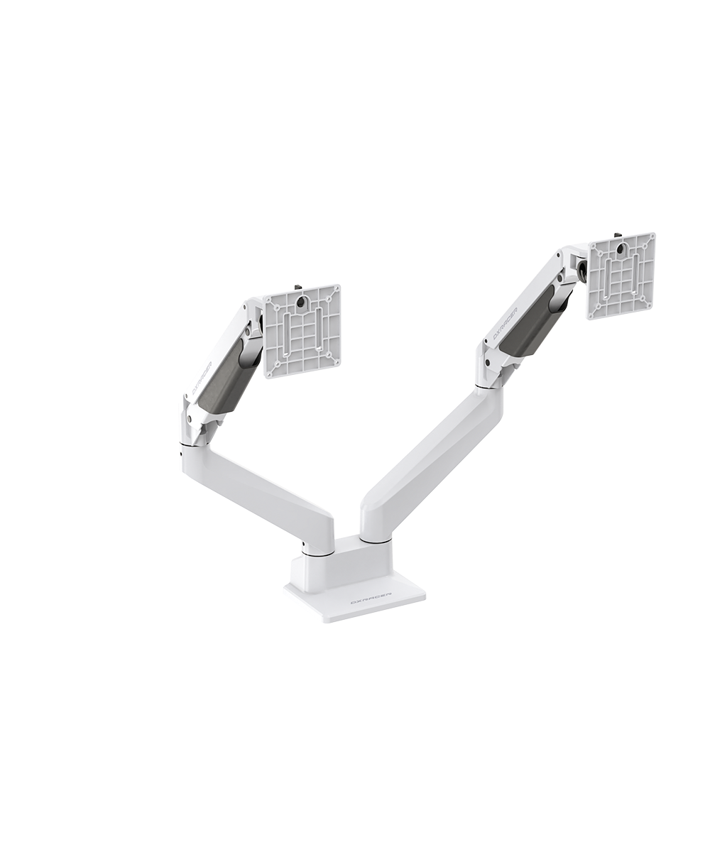 Dual Monitor Arms - White