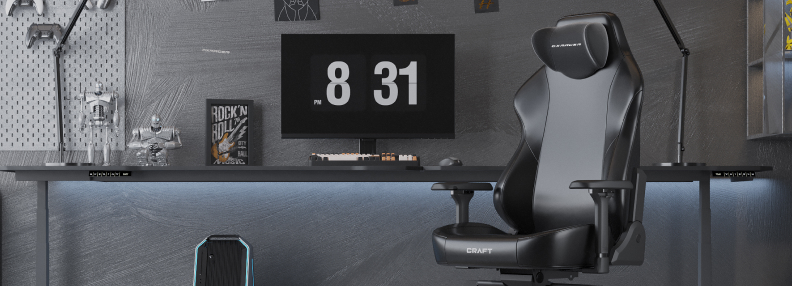 black gaming chair