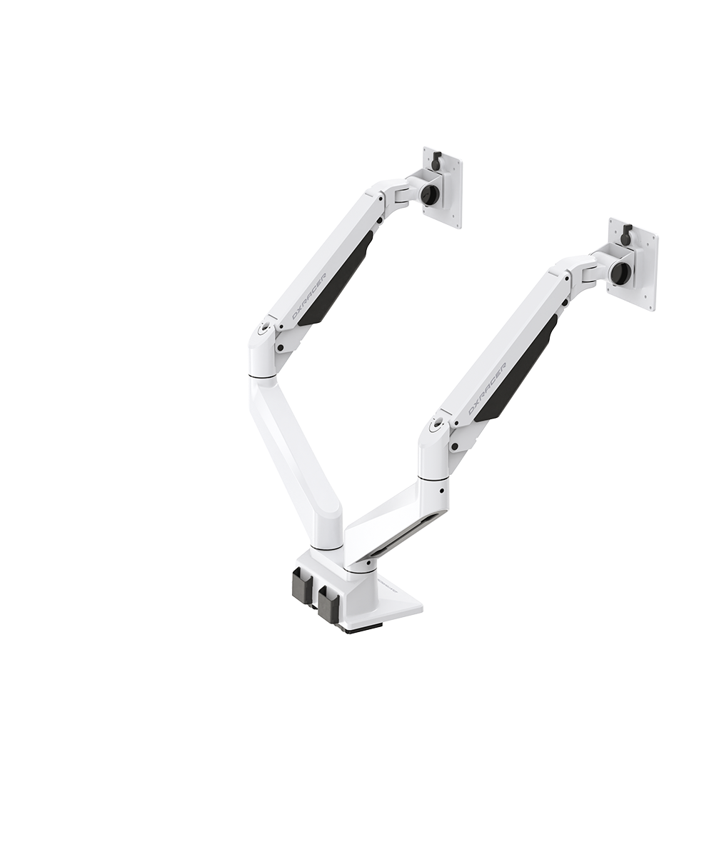 Dual Monitor Arms - White