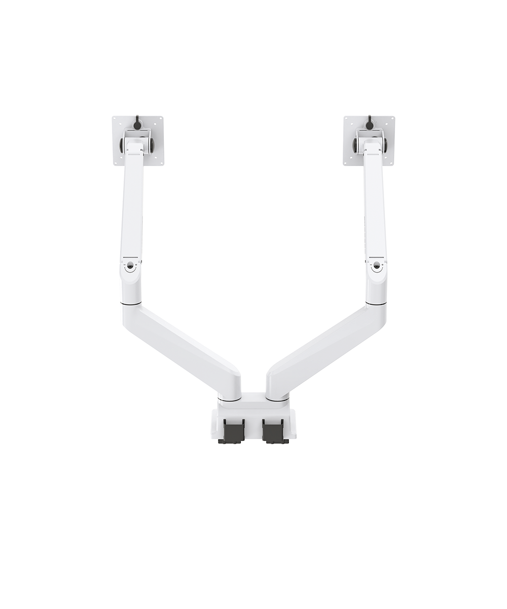 Doppelmonitor-Arme - Weiß