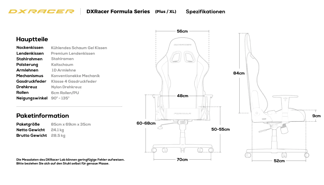 Technische Daten (Plus / XL)