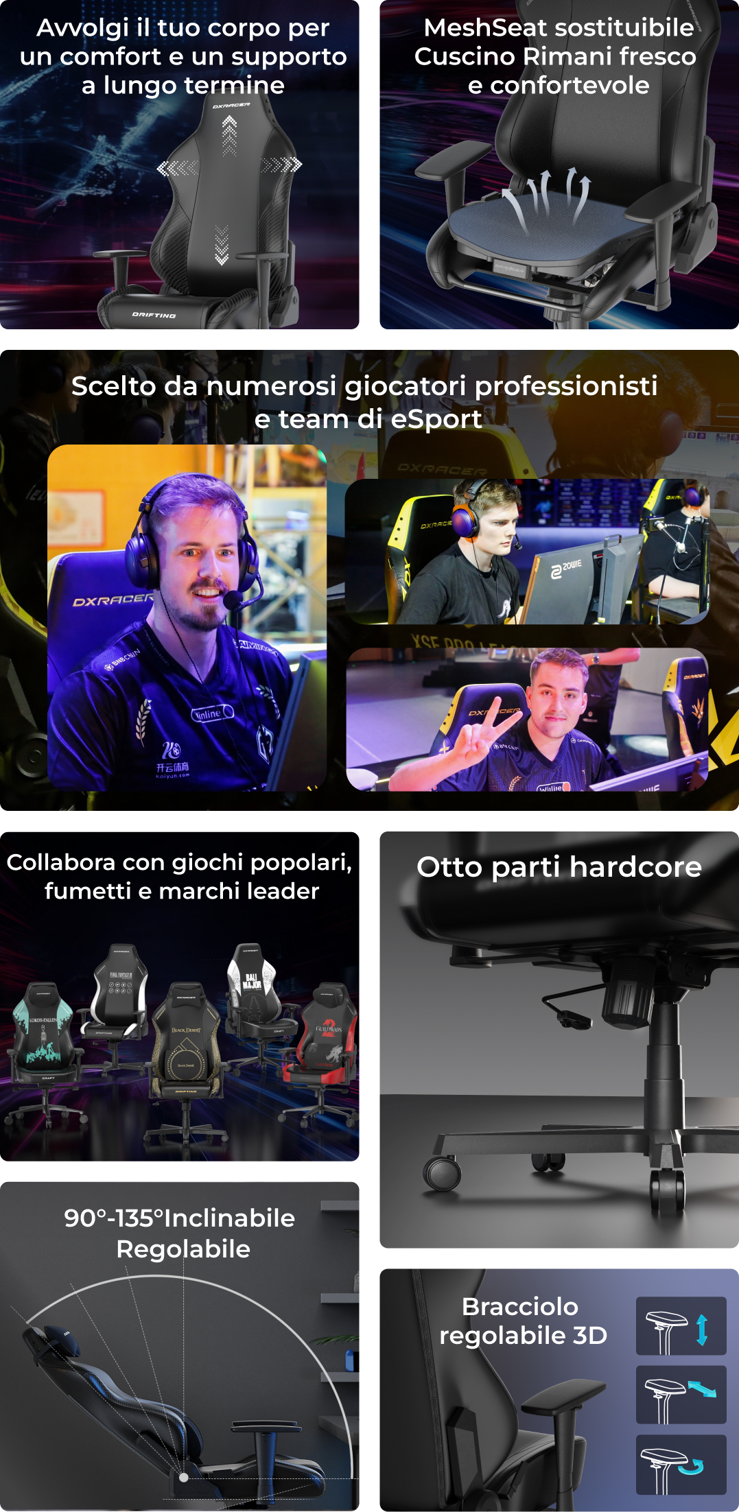 La sedia da gaming più confortevole ！