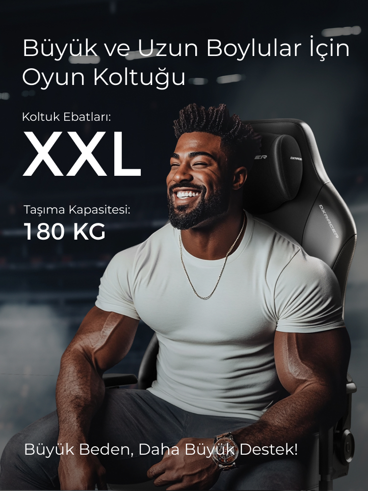 Büyük ve Uzun Boylu Oyuncular İçin Sağlam Oyun Koltuğu