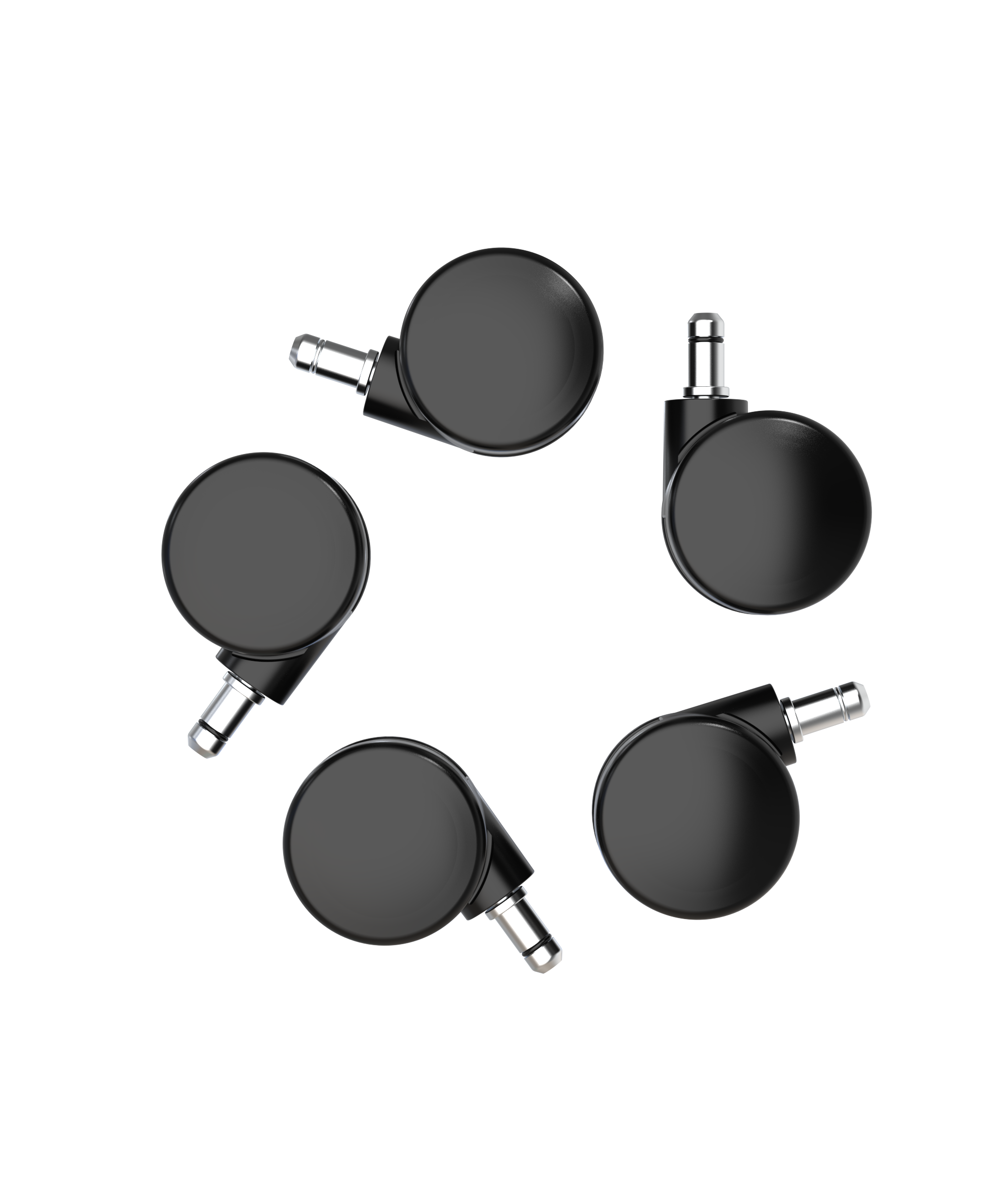 2.36'' PU Casters（Set of 5）
